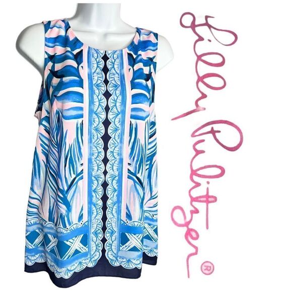 Lilly Pulitzer Tops - Lilly Pulitzer Tops Lilly Pulitzer Iona Top Pink Tropics Heat Wave Women’s M